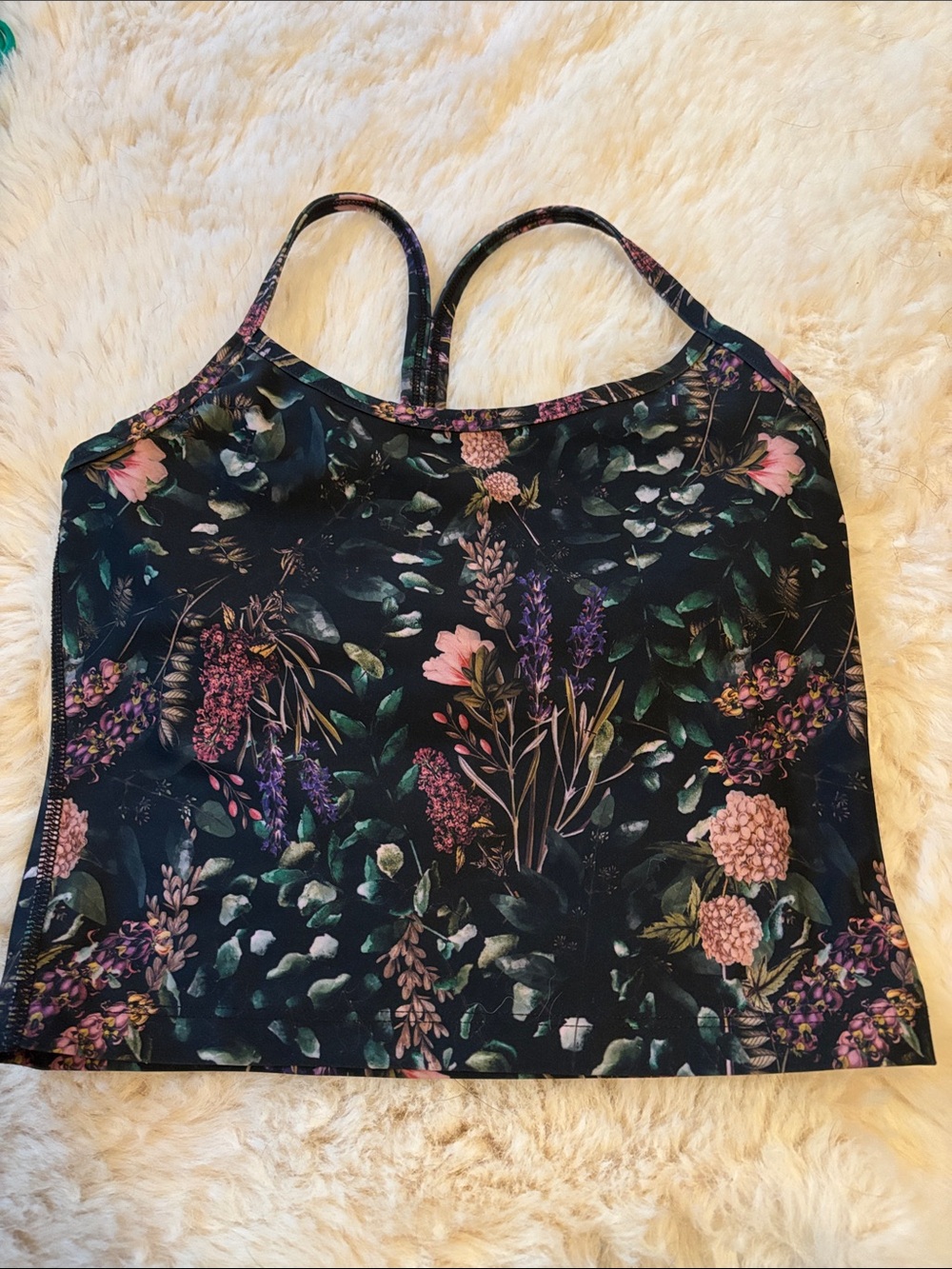 Beyond Yoga Floral Racerback Cropped Tank